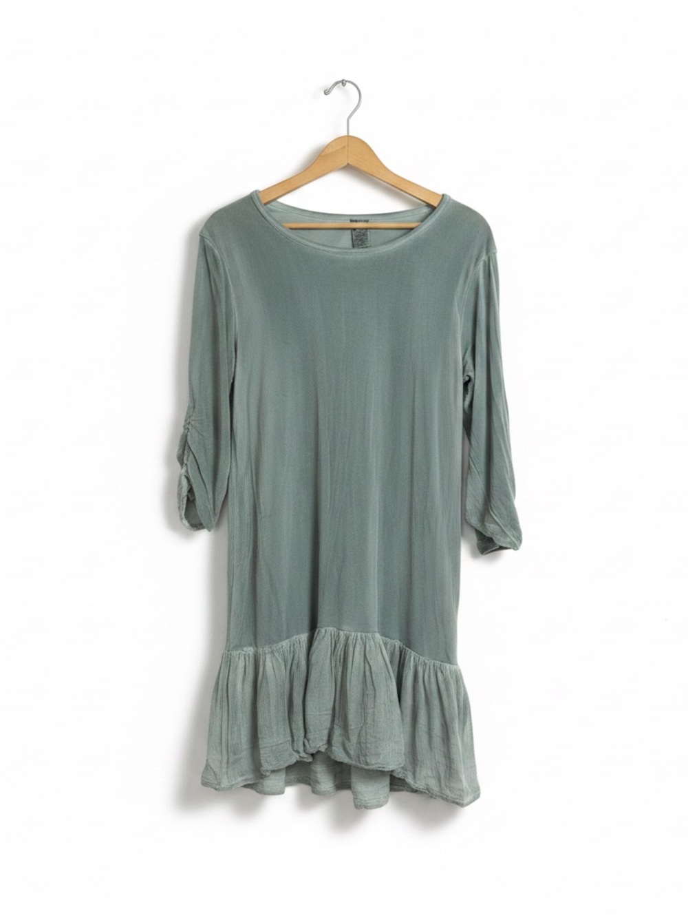 Bala Sage Green Ruffle-Hem Tunic